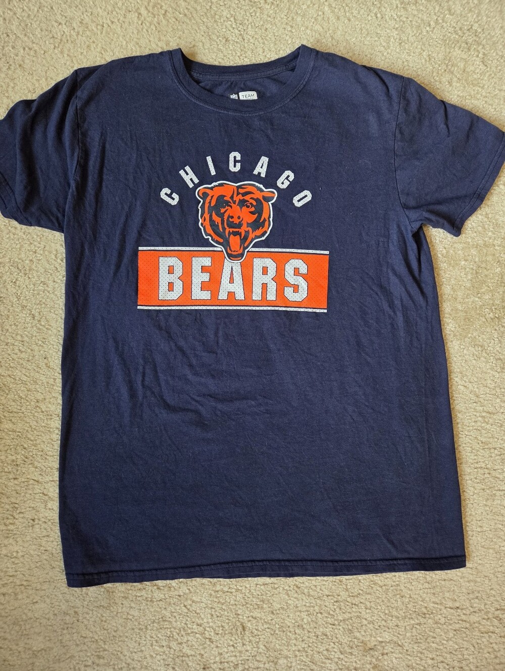 Chicago bears NFL team apparel navy blue t shirt size large